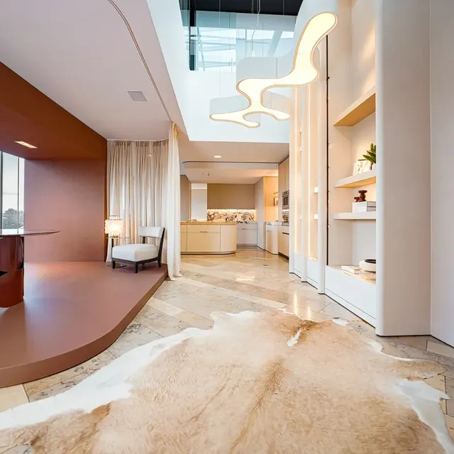 Showroom Luxhome met marmeren vloer