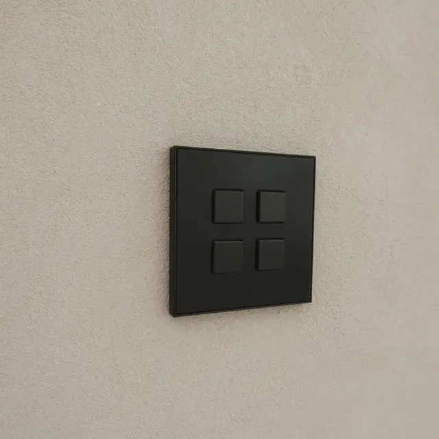 Detail van naadloze microcementwand